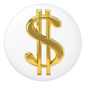 Bouton d'or de symbole dollar (Devant)