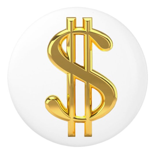 Bouton d'or de symbole dollar (Devant)
