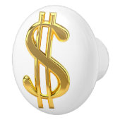 Bouton d'or de symbole dollar (Droite)