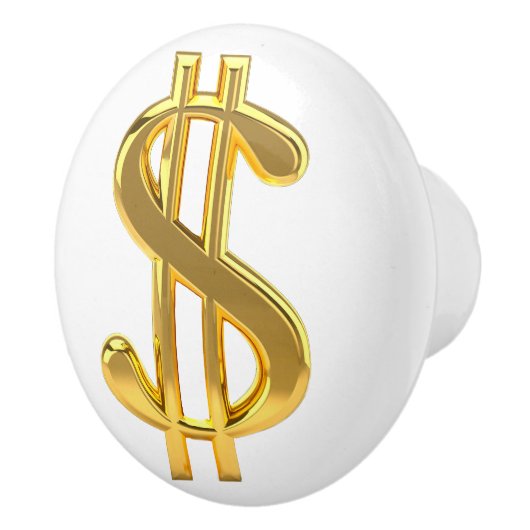 Bouton d'or de symbole dollar (Droite)