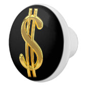 Bouton d'or de symbole dollar (Droite)