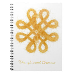 BOUTON EN CELTIQUE D'OR 6,5x8,75 Carnet Spiral
