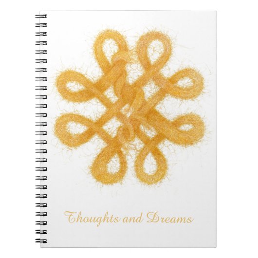 BOUTON EN CELTIQUE D'OR 6,5x8,75 Carnet Spiral (Devant)
