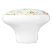 Bouton en céramique à motif floral (Côté)