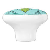 Bouton en céramique atomique de motif d'Ogee et de (Côté)