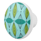 Bouton en céramique atomique de motif d'Ogee et de (Droite)