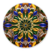 Bouton en céramique avec brésil Couleurs (Devant)