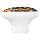 Bouton en céramique avec brésil Couleurs (Côté)