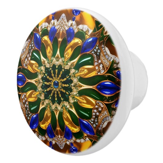 Bouton en céramique avec brésil Couleurs (Droite)