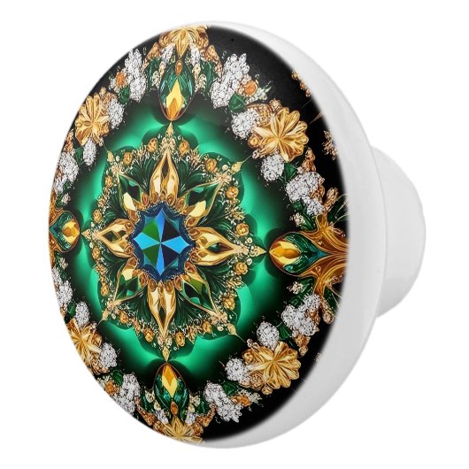 Bouton en céramique avec couleurs brésiliennes (Droite)