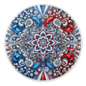 Bouton en céramique avec couleurs françaises (Devant)