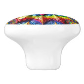 Bouton en céramique avec couleurs LGBTQ (Côté)