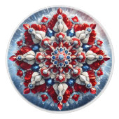 Bouton en céramique avec couleurs norvégiennes (Devant)