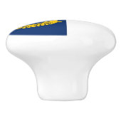 Bouton en céramique avec drapeau de Caroline du No (Côté)