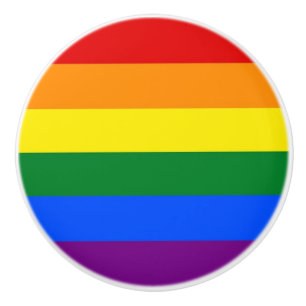 Bouton en céramique avec drapeau de Fierté de LGBT