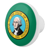 Bouton en céramique avec drapeau de l'État de Wash (Droite)