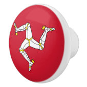 Bouton en céramique avec drapeau de l'île de Man (Droite)