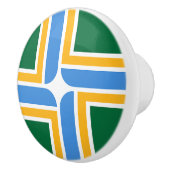 Bouton en céramique avec drapeau de Portland, USA (Droite)