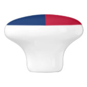 Bouton en céramique avec drapeau de Texas State, U (Côté)