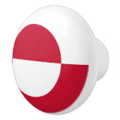 Bouton en céramique avec drapeau du Groenland (Droite)