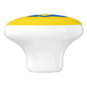 Bouton en céramique avec drapeau d'Ukraine (Côté)