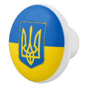 Bouton en céramique avec drapeau d'Ukraine (Droite)