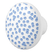 Bouton en céramique avec le pois bleu (Droite)