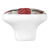 Bouton en céramique avec Rose anglais (Côté)