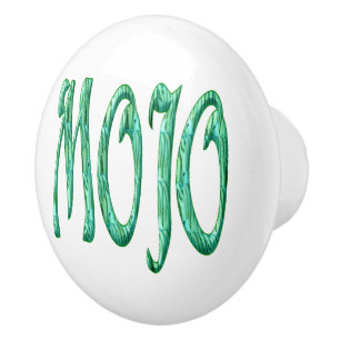 Bouton en céramique blanche Mojo