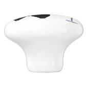 Bouton en céramique blanche "secoué, pas fatigué" (Côté)