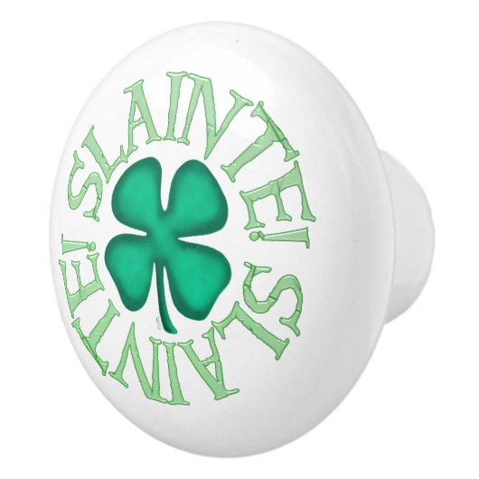 Bouton en céramique blanche slainte (Droite)