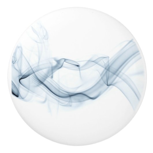 Bouton en céramique bleu (Devant)