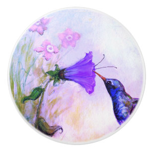 Bouton en céramique "Colibri-En pastel"