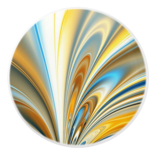 Bouton en céramique d'art fractal (Devant)