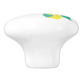 Bouton en céramique de citrons d'aquarelle (Côté)