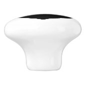 Bouton en céramique de coeur noir (Côté)