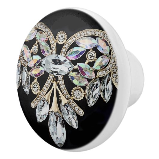 Bouton en céramique de collier de diamants (Droite)