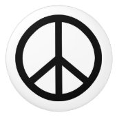 Bouton en céramique de conception de signe de paix (Devant)