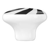 Bouton en céramique de conception en spirale noire (Côté)