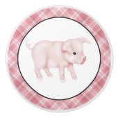 Bouton en céramique de Country Pig (Devant)