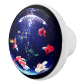 Bouton en céramique de cuvette de poisson rouge (Droite)