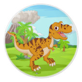 Bouton en céramique de dinosaure (Devant)