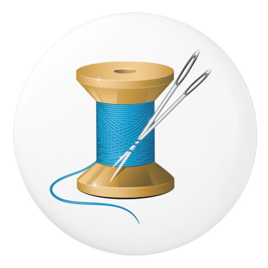 Bouton en céramique de la salle de couture - SRF (Devant)