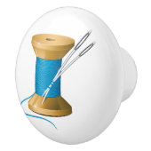 Bouton en céramique de la salle de couture - SRF (Droite)