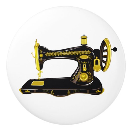 Bouton en céramique de la salle de couture - SRF (Devant)