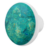 Bouton en céramique de l'eau d'océan de turquoise (Droite)