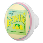 Bouton en céramique de limonade rose vintage (Droite)