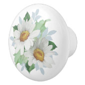 Bouton en céramique de marguerite blanche (Droite)