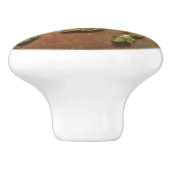 Bouton en céramique de médaillon de cuivre et en (Côté)