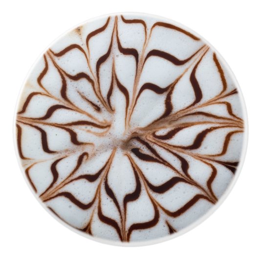Bouton en céramique de motif de cappuccino (Devant)